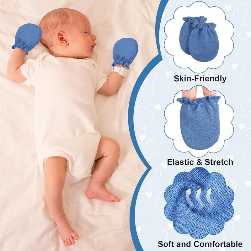 Vabean 12 Pairs Preemie Baby Mittens No Scratch Cotton Premature Baby Gloves for Nicu Preemie Girls Boys Gifts - Image 4